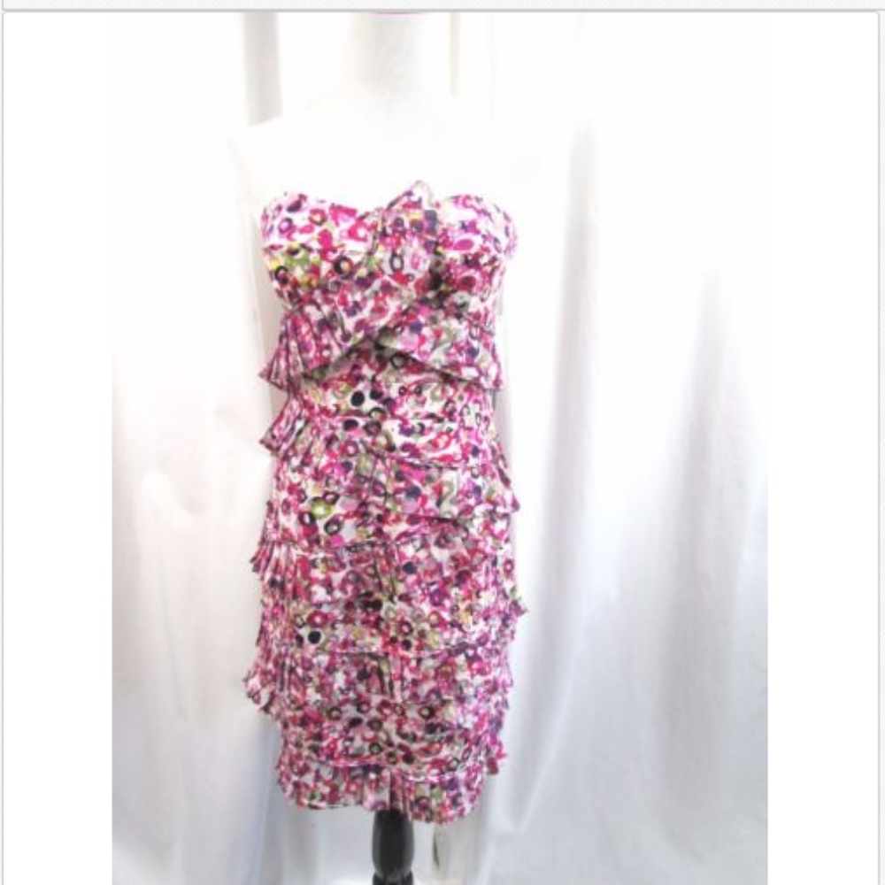 Cynthia Steffe Bubble Ruffle Strapless Dress NWT